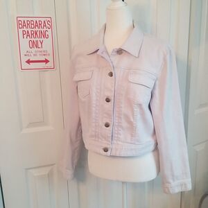 CHICO'S Platinum Cropped Jacket SZ 2(large 12)